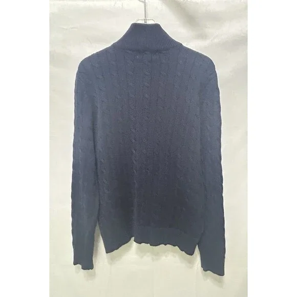 Ralph Lauren Active Mens XL‎ Cotton Blue Cable Knit Sweater - Picture 8 of 9